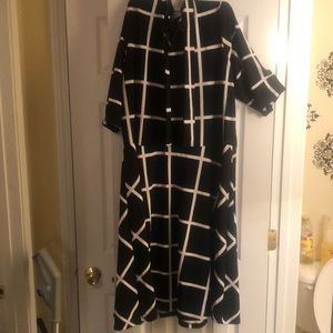 Ashley Steward dress with tie collard